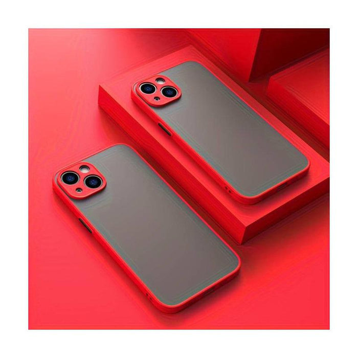 Translucent Frosted Case for iPhone 14 - Red