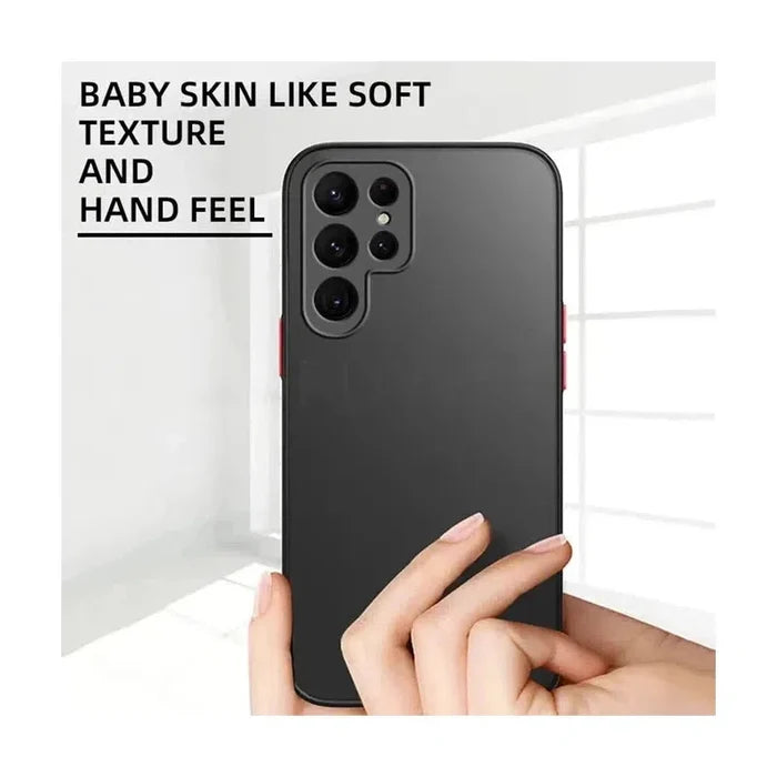 Transparent Clear Matte Case For Samsung S10- Black