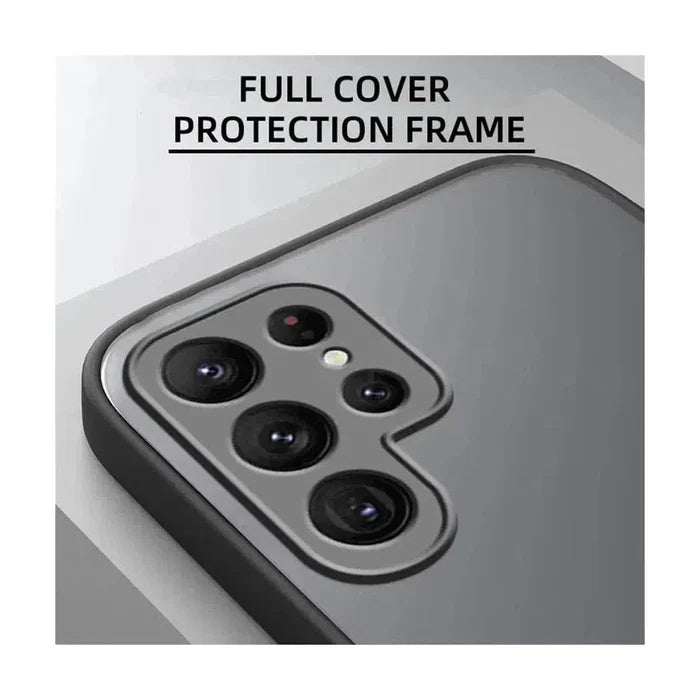Transparent Clear Matte Case For Samsung S10- Black