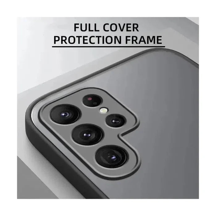 Transparent Clear Matte Case For Samsung S20 Plus - Black