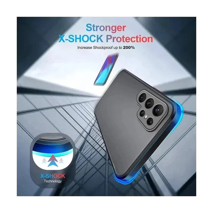 Transparent Clear Matte Case For Samsung S20 Plus - Black