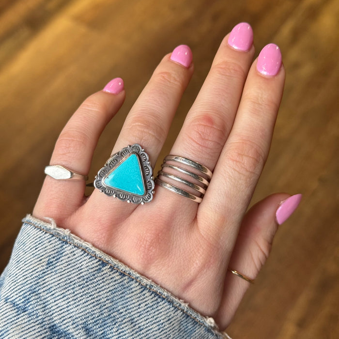 Triangle Turquoise Ring by Nomad-Southwest
