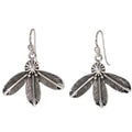 Triple Feather Conch Earrings