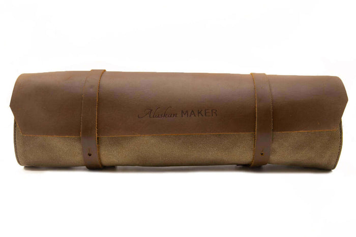 Trousse à couteaux vide Alaskan Maker Chef - 61x38,5cm avec 9 emplacements - Sable
