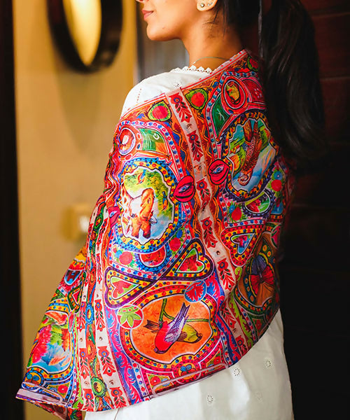 Truck Art Pattern Stole