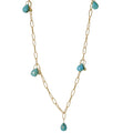 Turquoise Dew Drop Necklace-Lulu Designs