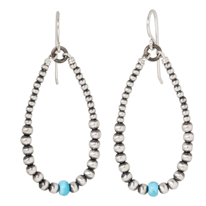 Turquoise Dream Navajo Pearl Earrings