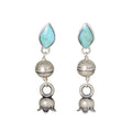Turquoise Faerie Bell Stud Earrings