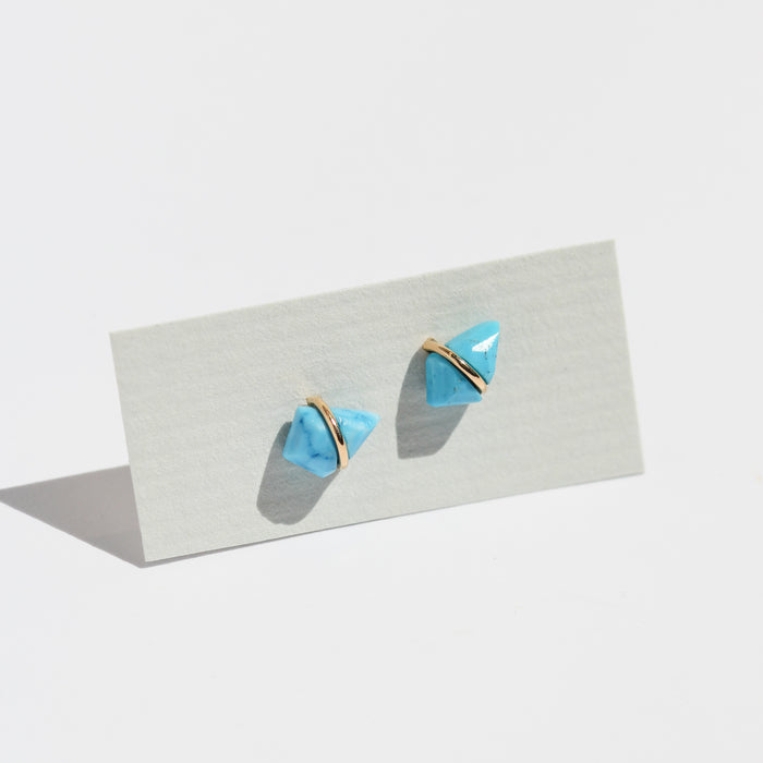 Turquoise Kite Stud Earrings-Page Sargisson