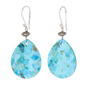 Turquoise Slab Drop Earrings