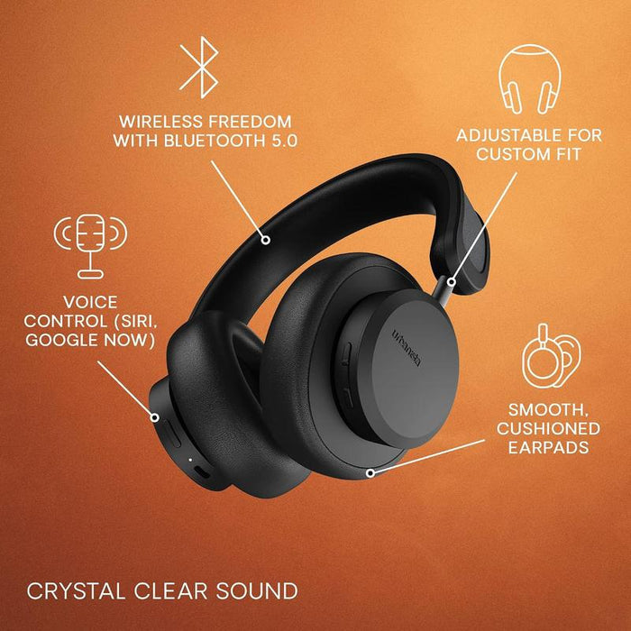 Urbanista Los Angeles Solar Powered Bluetooth Headphones Midnight Black - Open Box