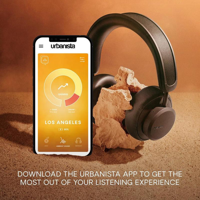 Urbanista Los Angeles Solar Powered Bluetooth Headphones Midnight Black - Open Box