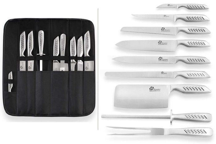 Valise de 9 couteaux Pradel Excellence acier tout inox