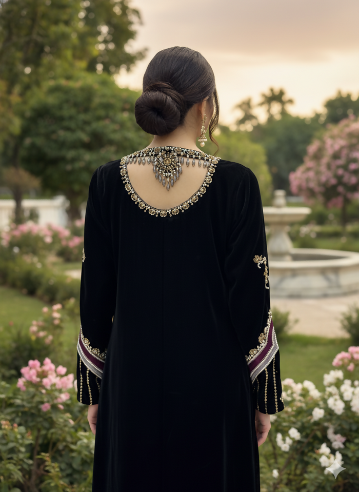 Valvet Bloom Black