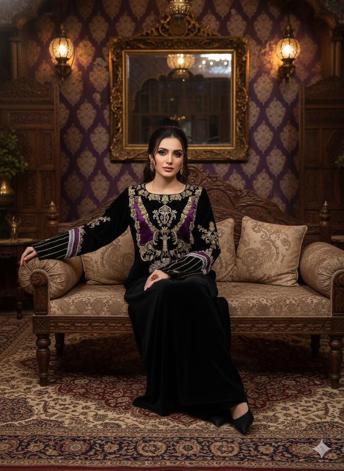 Valvet Bloom Black