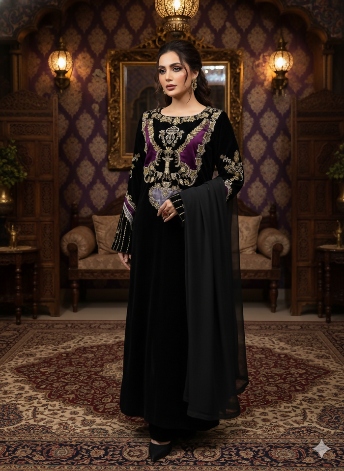 Valvet Bloom Black