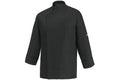 Veste de cuisine unisexe Egochef Ottavio Air Plus noire 100% microfibre à manches longues