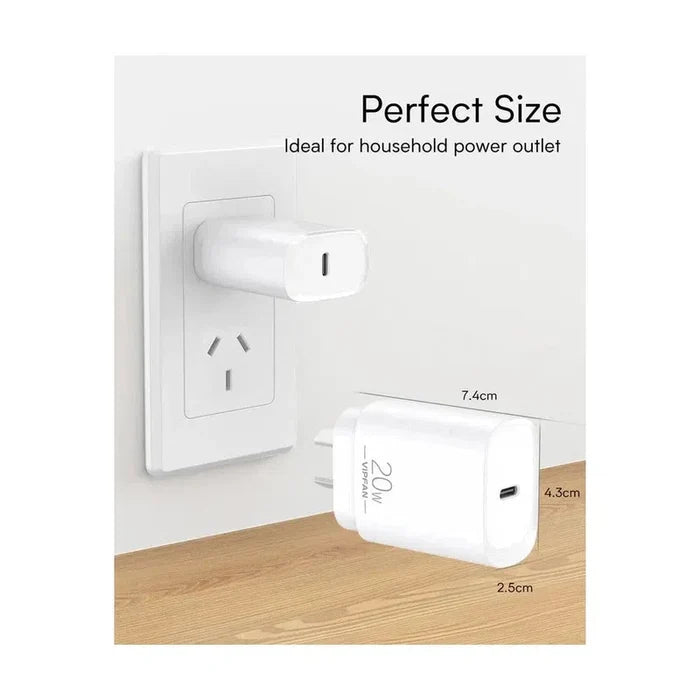 Vipfan 20W USB-C Dual Super Fast Charger adapter