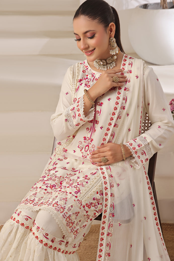 Wardah Uzair - 01142605- Three Piece Embroidered Chiffon
