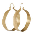Wavy Brass Hoop Earrings
