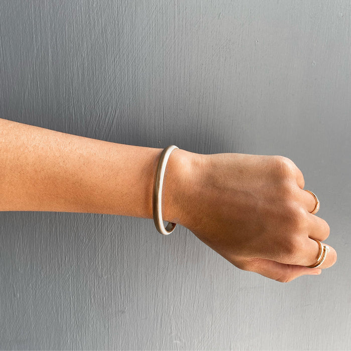 Wide Heavy Bangle Bracelet-Philippa Roberts