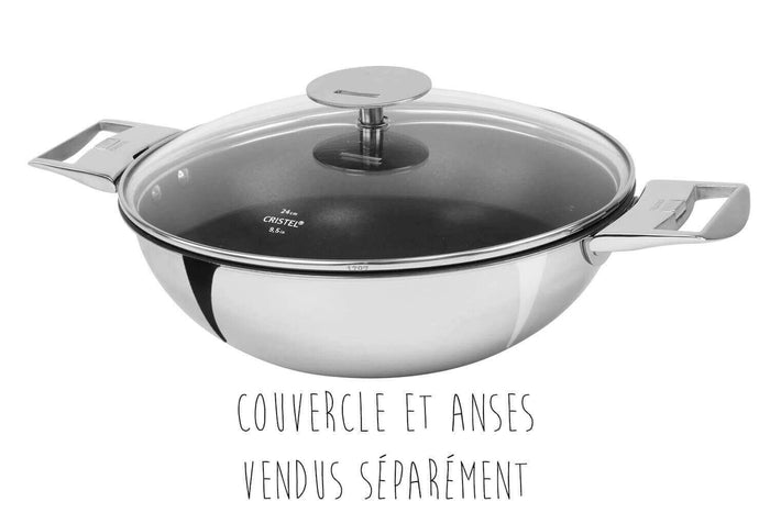 Wok antiadhérent Cristel Casteline Amovible Exceliss en inox