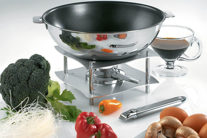 Wok antiadhérent Cristel Casteline Amovible Exceliss en inox