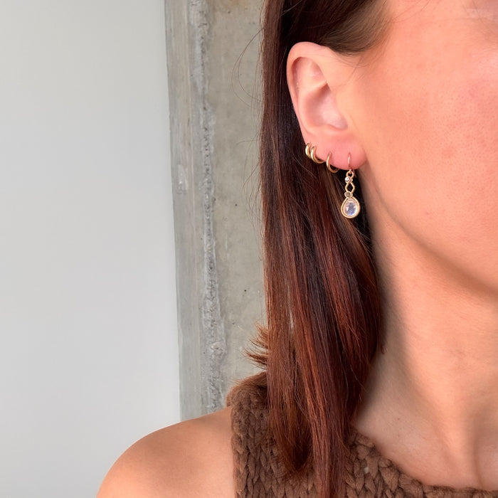 Woven Moonstone Earrings