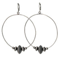 X-Large Saucer Navajo Pearl Hoop Earrings-Southwest