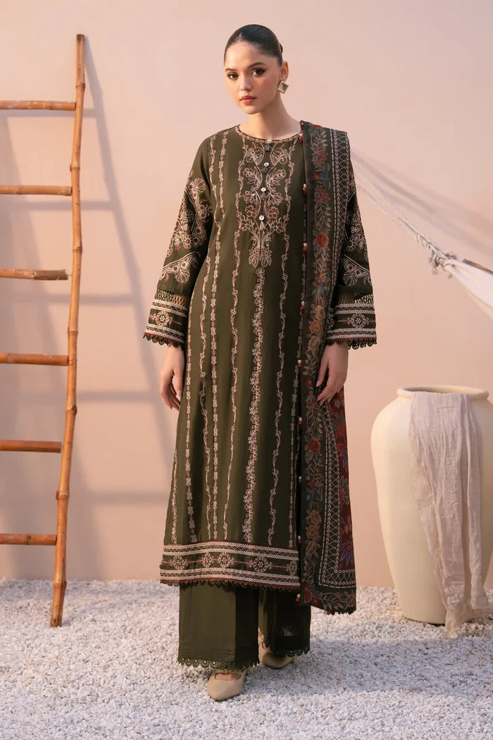 Xenia - Durrah - Three Piece Slub Khaddar