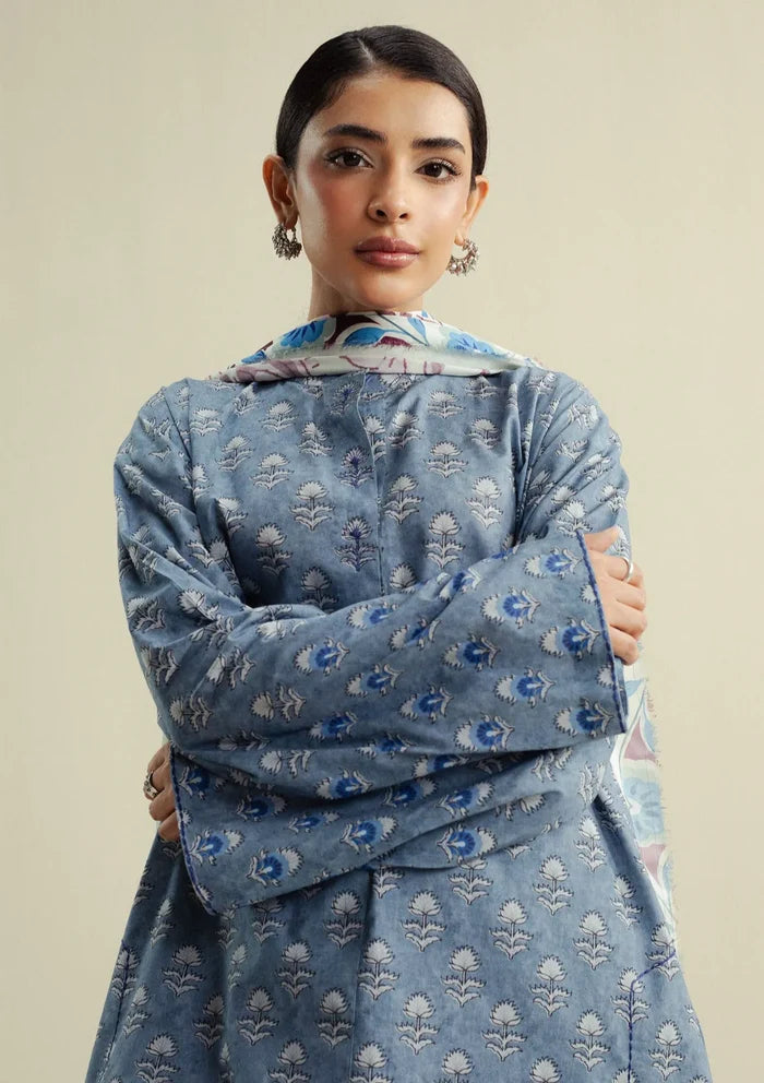 Zara Shahjahan - Coco-10B-Willow 3 Piece Printed Cambric