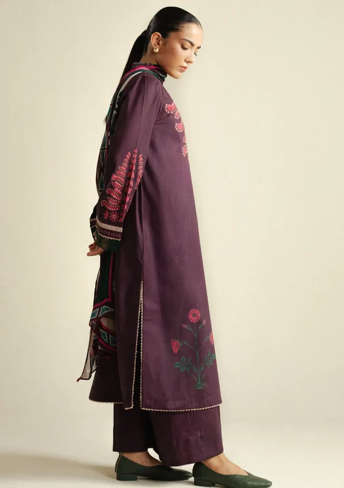 Zara Shahjahan - Coco-7A-Lilt 3 Piece Printed Cambric