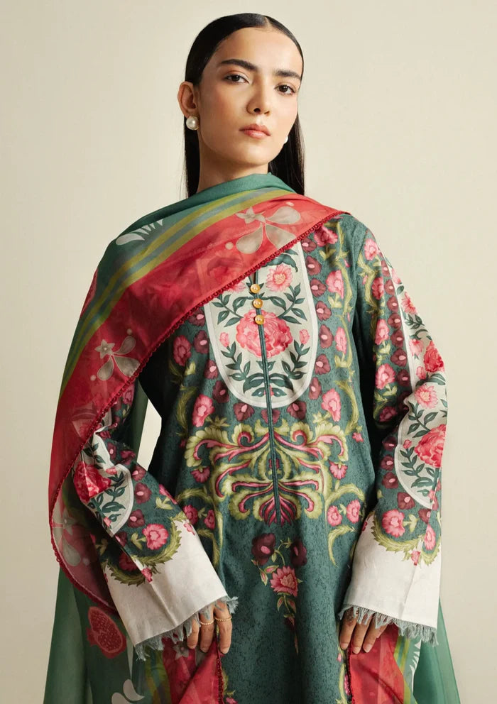 Zara Shahjahan - Coco-9A-Sol 3 Piece Printed Cambric