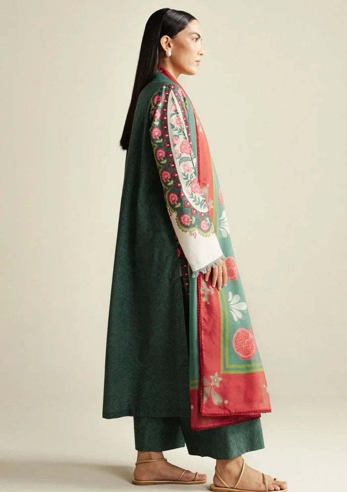 Zara Shahjahan - Coco-9A-Sol 3 Piece Printed Cambric