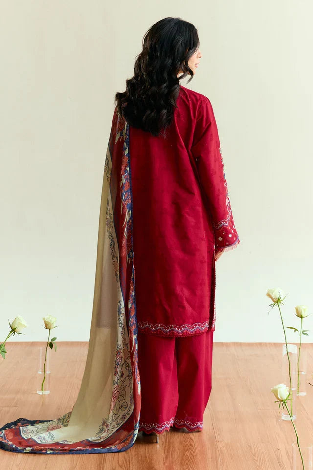 Zara Shahjahan - Coco-D8-Alba 3 Piece Jacquard Suit