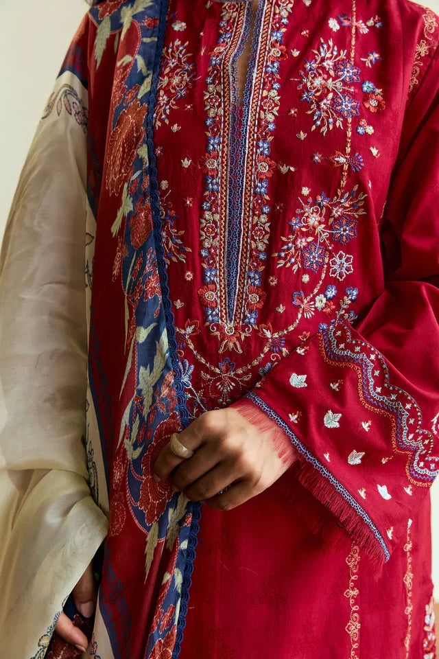 Zara Shahjahan - Coco-D8-Alba 3 Piece Jacquard Suit