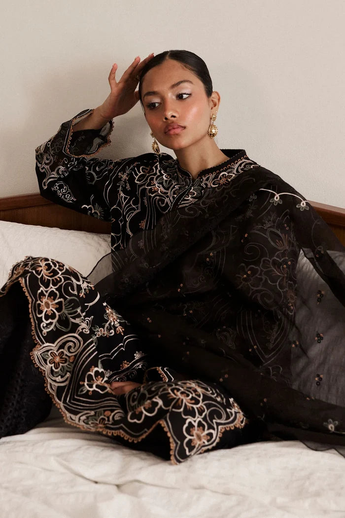 Zara Shahjahan - D4-A Shizumi Three Piece Embroided Lawn