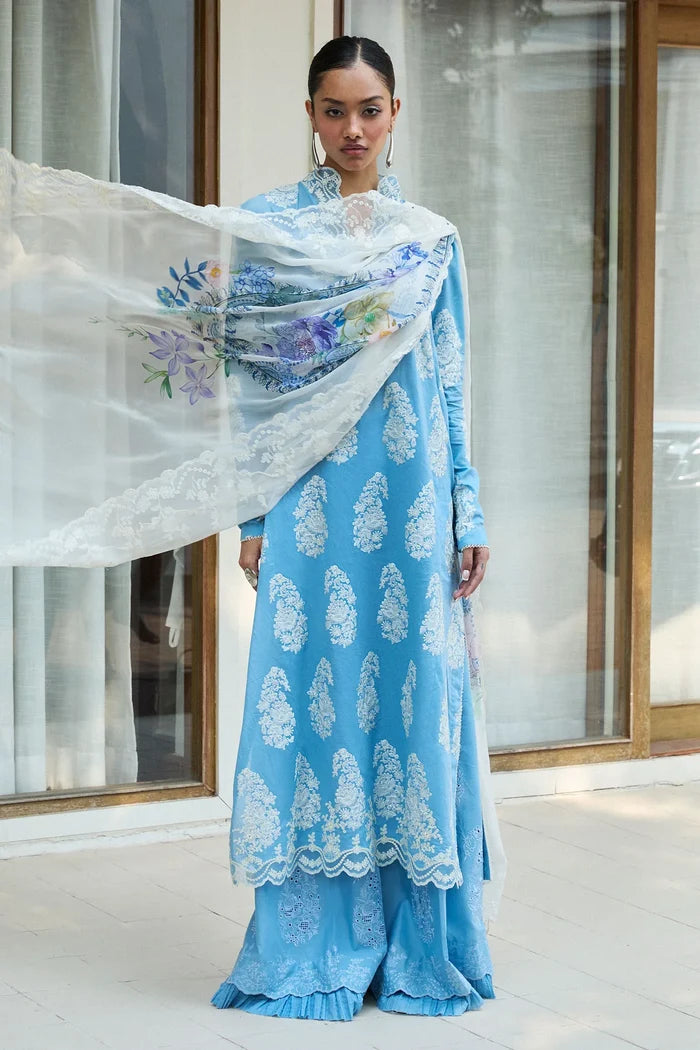 Zara Shahjahan - D6-B Rai Three Piece Embroided Lawn