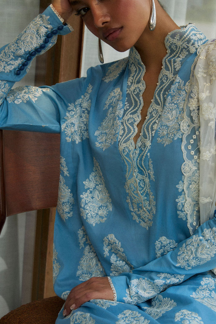 Zara Shahjahan - D6-B Rai Three Piece Embroided Lawn