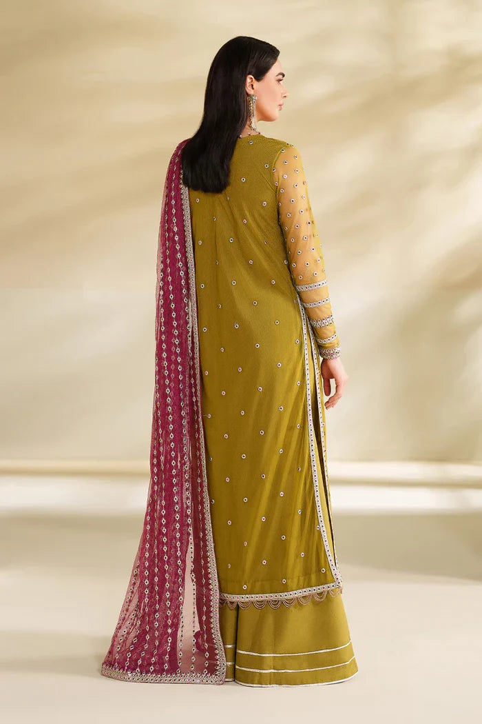Zarif - RFE-05 Janeer Three Piece Embroidered Net