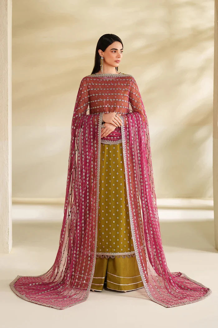 Zarif - RFE-05 Janeer Three Piece Embroidered Net