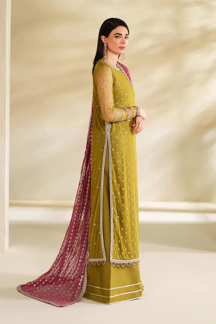 Zarif - RFE-05 Janeer Three Piece Embroidered Net