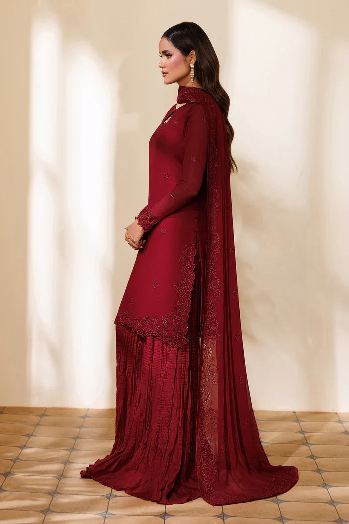 Zarif - ZRF-EMC-22 Three Piece Chiffon
