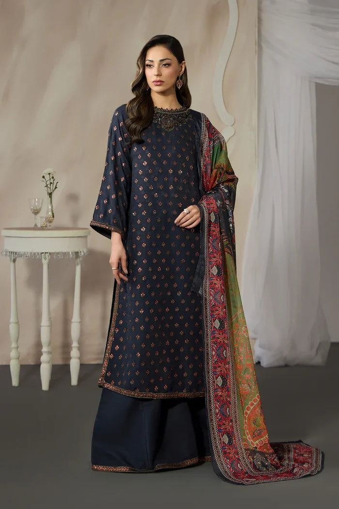 Zarif - ZRF-EMC-27 Three Piece Raw Silk