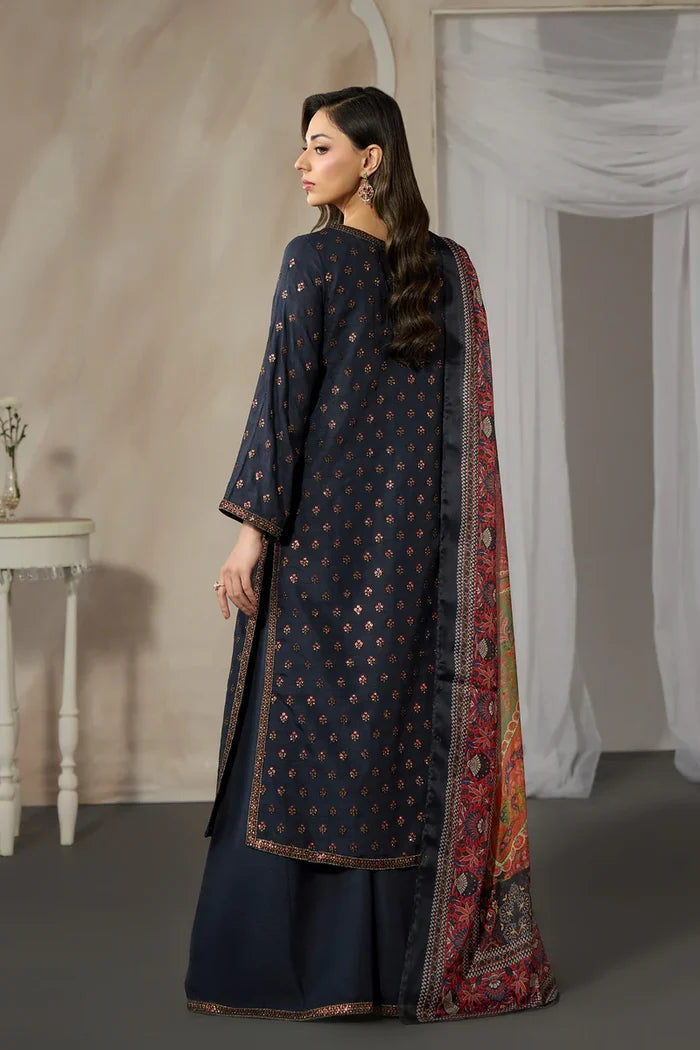 Zarif - ZRF-EMC-27 Three Piece Raw Silk