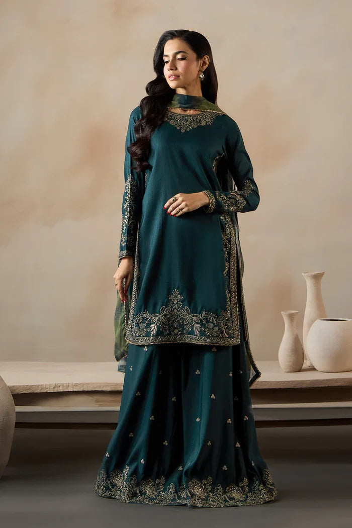 Zarif - ZRF-EMC-28 Three Piece Raw Silk
